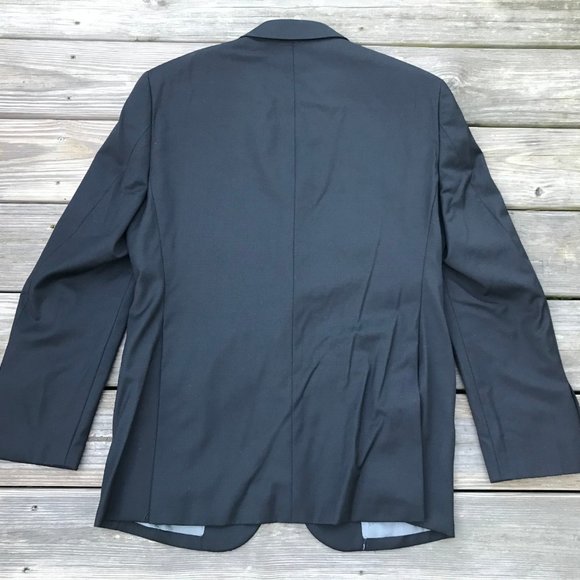 Kenneth Cole Men Blazer Black Wool Slim Fit Sport - Picture 4 of 8